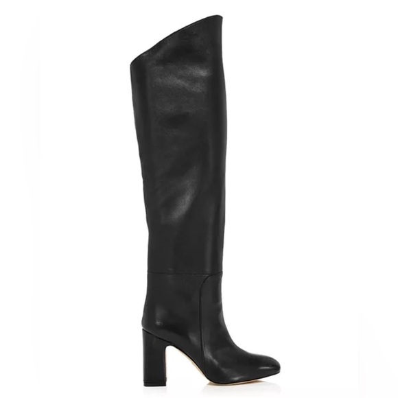 Stuart Weitzman Shoes - STUART WEITZMAN Lucinda Black Suede & Leather Fold-Over Boots